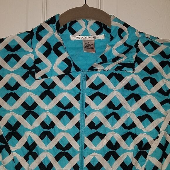 Rafael turquoise white black jacket 
Sz 6 - Picture 3 of 6